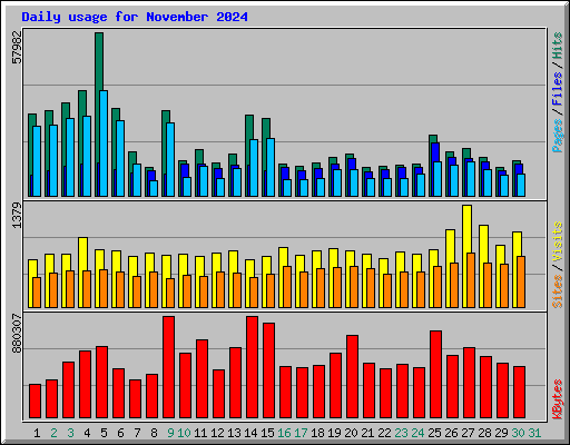 Daily usage for November 2024