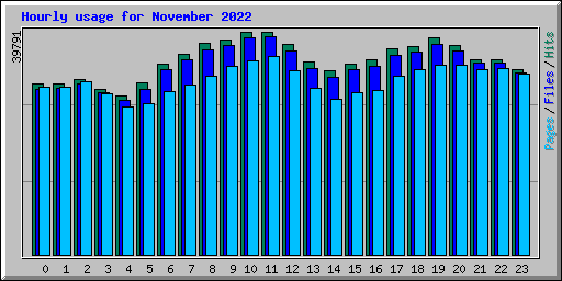 Hourly usage for November 2022