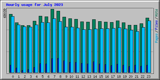 Hourly usage for July 2023