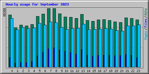 Hourly usage for September 2023