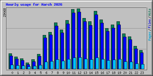 Hourly usage for March 2026